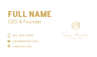 Gold Wellness Flower Woman Business Card Image Preview