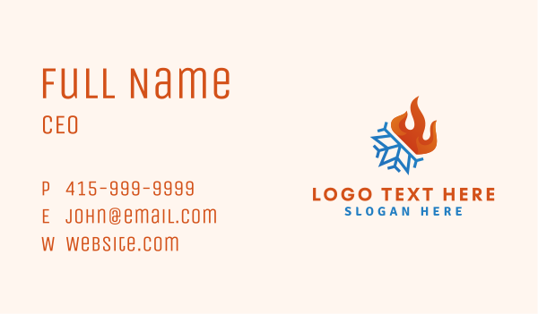 Snowflake Fire Company Business Card Design Image Preview
