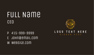Modern Lion Geometry Business Card Image Preview
