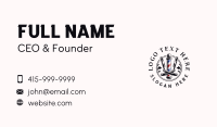 Barber Pole Razor Blade Business Card Preview