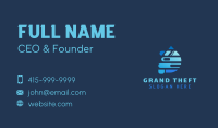 Blue Auto Car Wash Business Card Image Preview