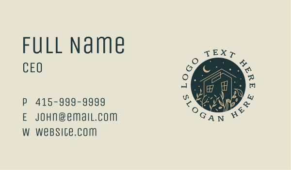 Night Sky Greenhouse Business Card Design Image Preview