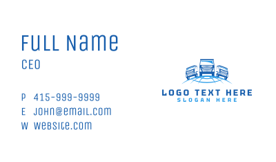 Truck Global Transportation Logistics Business Card Image Preview