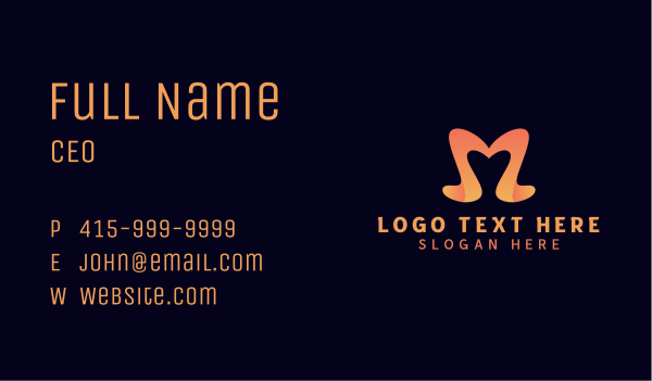 Professional Creative Letter M Business Card Design Image Preview