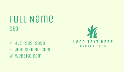 Green Eco Grass Business Card Image Preview