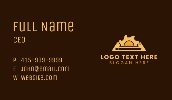 Saw Blade Pencil Woodworking Business Card Design Image Preview