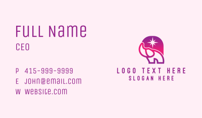 Magical Elephant Star Business Card Image Preview