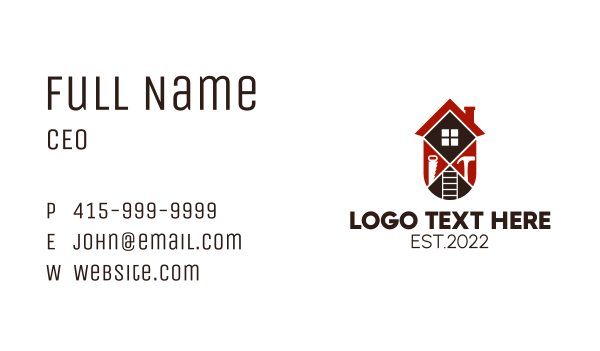 Construction House Tools  Business Card Design Image Preview