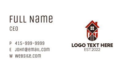 Construction House Tools  Business Card