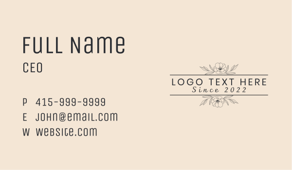 Eco Floral Perfume  Business Card Design Image Preview
