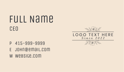 Eco Floral Perfume  Business Card Image Preview