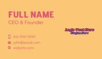 70s Hippie Wordmark  Business Card Image Preview