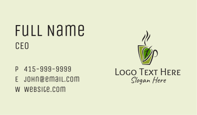 Organic Hot Coffee Business Card Image Preview