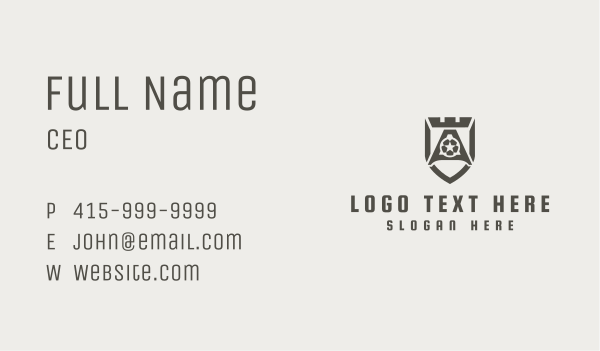 Soccer Shield Letter A Business Card Design Image Preview