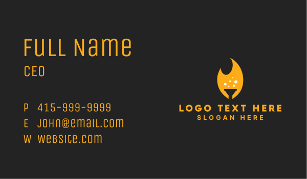 Flame Chemistry Funnel  Business Card Design Image Preview
