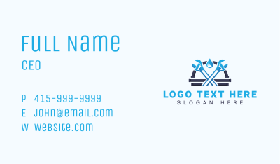 Maintenance Pipe Wrench Business Card Image Preview