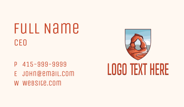 Delicate Arch Landmark Business Card Design Image Preview