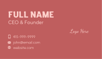 Feminine Fashion Wordmark Business Card Image Preview