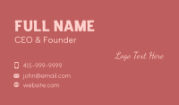 Feminine Fashion Wordmark Business Card Image Preview