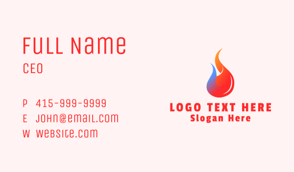 Sustainable Energy Flame  Business Card Design Image Preview