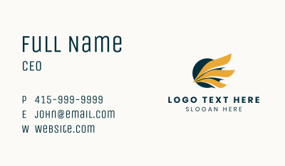 Wings Logistics Delivery Business Card Image Preview