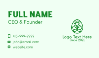 Green Flower Egg Business Card Preview