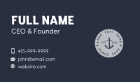 Hipster Anchor Emblem Business Card Image Preview