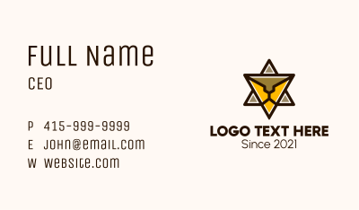 Triangle Star Lion Business Card Image Preview