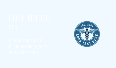 Caduceus Wings Serpent Business Card Image Preview