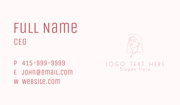 Beautiful Woman Jewelry Business Card Design Image Preview