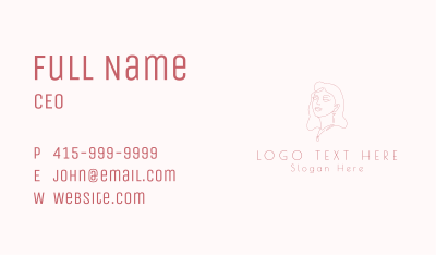 Beautiful Woman Jewelry Business Card Image Preview