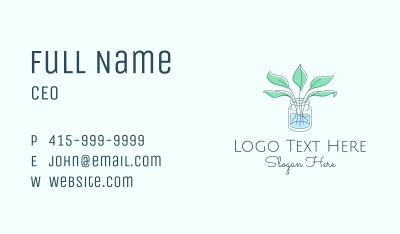 Plant Vase Watercolor Business Card Image Preview
