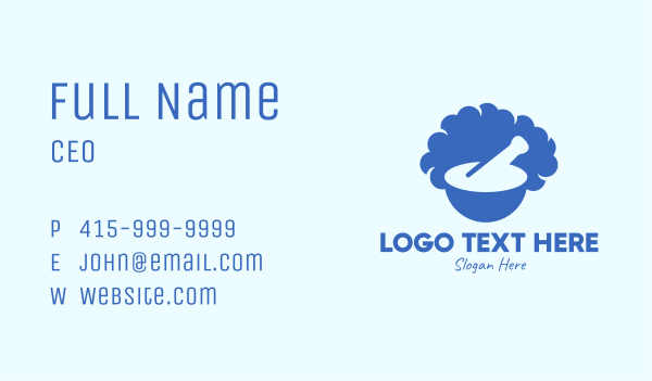Blue Cloud Pharmacy Business Card Design