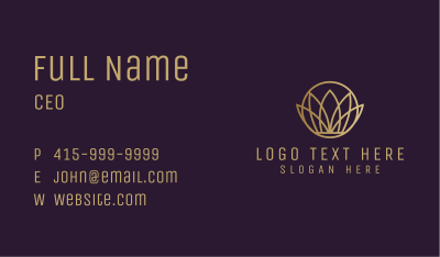 Gold Lotus Crown Business Card Image Preview