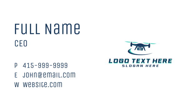 Camera Drone Surveillance Business Card Design Image Preview