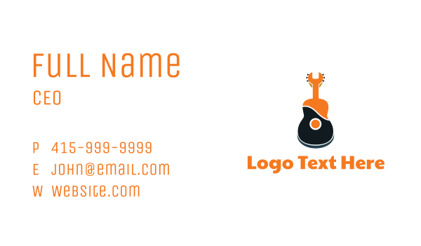 Wrench Guitar Business Card Design Image Preview