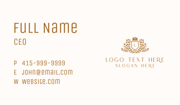 Royalty Crown Ornament Business Card Design Image Preview