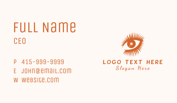 Beauty Eyelash Threading Business Card Design