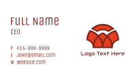 Red Abstract Shell Business Card Image Preview