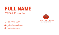 Red Abstract Shell Business Card Design