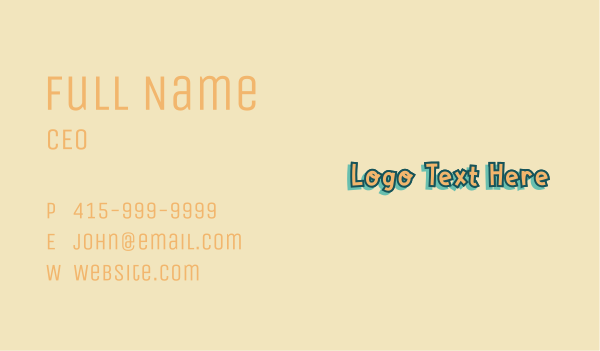 Cute Baby Wordmark Business Card Design Image Preview