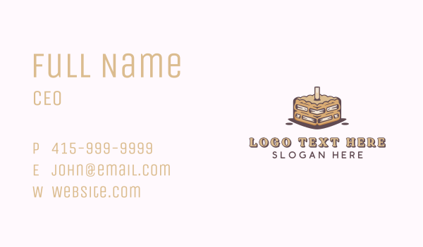 Caramel Sweet Cake Business Card Design Image Preview