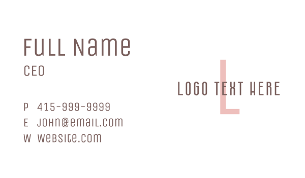 Elegant Luxury Letter  Business Card Design Image Preview