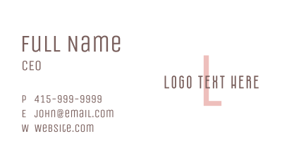 Elegant Luxury Letter  Business Card Image Preview
