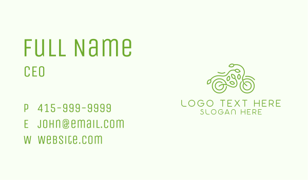 Eco Friendly Bike  Business Card Design Image Preview