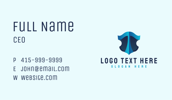 Professional Shield Letter Business Card Design Image Preview