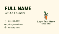 Farmer Hand Carrot Business Card Design