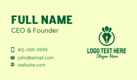 Green Herbal Pen Business Card Preview