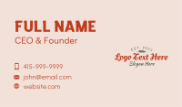 Natural Retro Brand Wordmark Business Card Image Preview