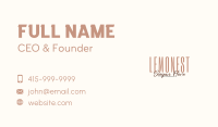 Styling Cursive Wordmark Business Card Image Preview